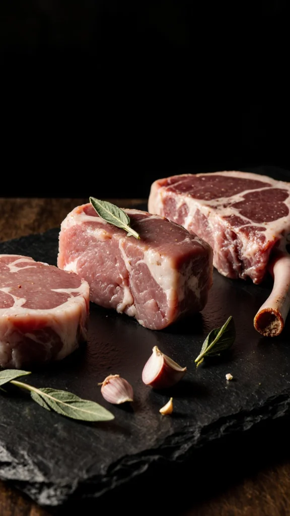 Cortes de cerdo: bistec, pulpa, chuleta premium