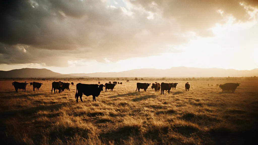 Rancho ganadero en Queretaro al atardecer